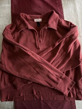 Target Women's Quarter-Zip Pullover Sweatshirt - Dusty Rose